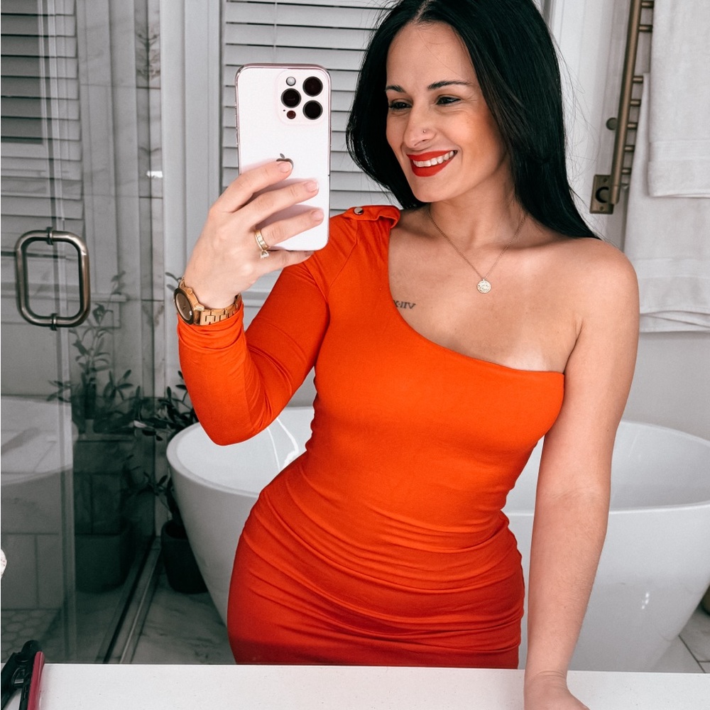 Classy red dress